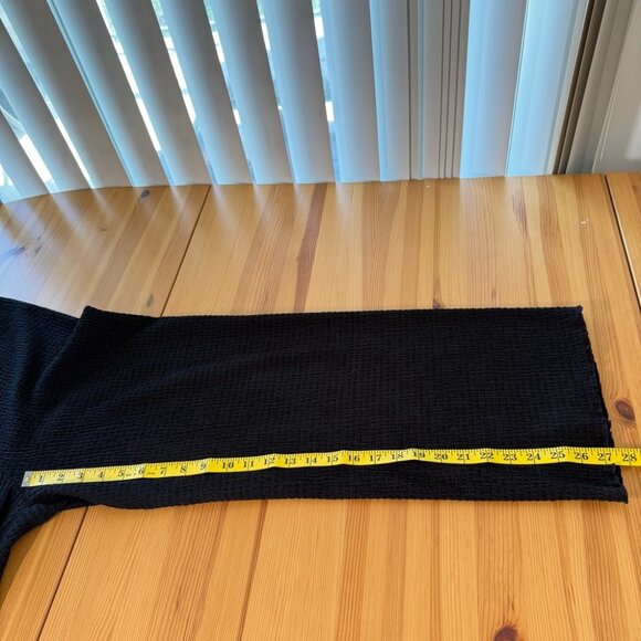 Aritzia Wilfred Wide Leg Seersucker Pants Lettuce Hem Verona Pant Minimalist L - Picture 8 of 9